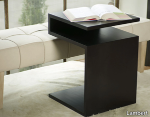 DEPOSITO - Wooden side table with integrated magazine rack _ Lambert