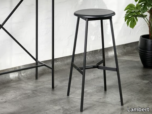 DERRICK - Metal barstool with footrest _ Lambert