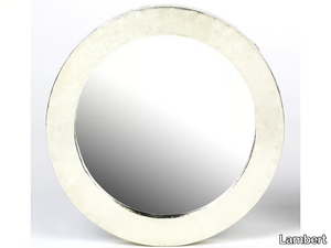 RONDA - Framed round wall-mounted mirror _ Lambert