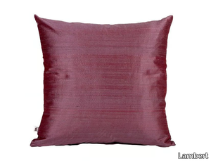 SEINE - Square solid-color silk cushion _ Lambert