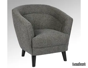 JASPER - Fabric armchair with armrests _ Lambert