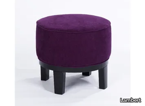 RONDO - Low upholstered fabric stool _ Lambert