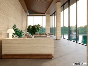 TRAVERTINO NOCE - Wall tiles with travertine effect _ Laminam