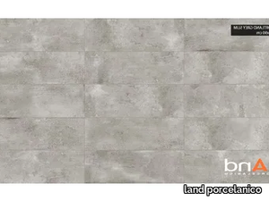 PORTLAND SLIM GREY - Technical porcelain wall tiles with concrete effect _ land porcelanico