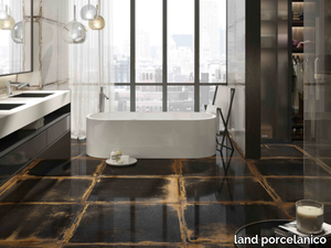 LOOKBACK - Technical porcelain wall/floor tiles with metal effect _ land porcelanico