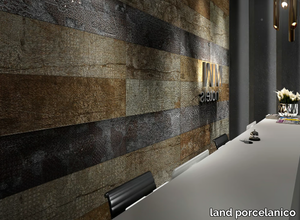 LEGNO SLIM - Technical porcelain wall tiles with wood effect _ land porcelanico