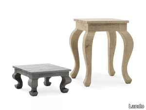 FLORIAN - Square solid wood side table _ Lando