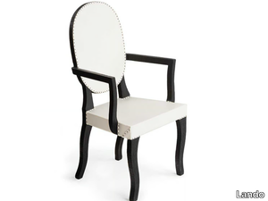 GAUCHA - Medallion solid wood chair with armrests _ Lando