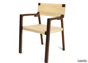 INTRECCIO - Raffia chair with armrests _ Lando