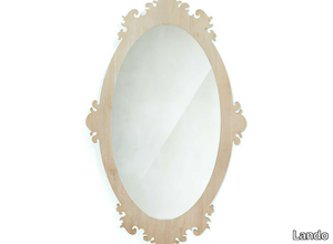 LA BELLE - Framed wall-mounted oval mirror _ Lando