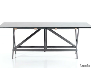 PARIGI - Rectangular folding solid wood dining table _ Lando