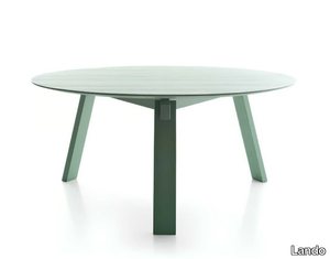 VERSO TONDO - Round solid wood dining table _ Lando