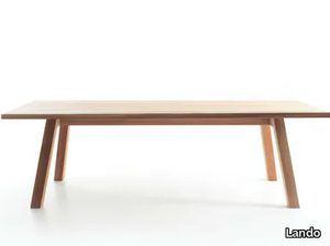 ACCENTO - Rectangular solid wood dining table _ Lando