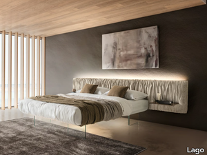 AIR REPLIS - Double bed with upholstered headboard _ Lago