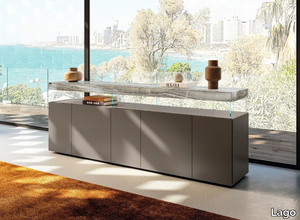 AIR - 2641 - Glass sideboard with doors _ Lago