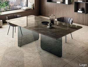 AIR SOFT - 2205X - Rectangular glass table _ Lago