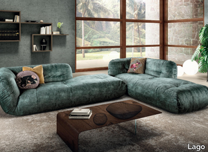 HAPPENING - 1490 - Corner leather sofa with chaise longue _ Lago