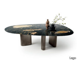 HOA - Glass table with steel base _ Lago