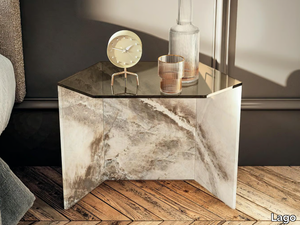 LIVRE - 2127 - Glass bedside table / coffee table _ Lago