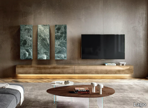 MATERIA - 2157 - Glass TV wall system _ Lago