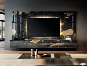 MATERIA - 2159 - Glass TV wall system _ Lago