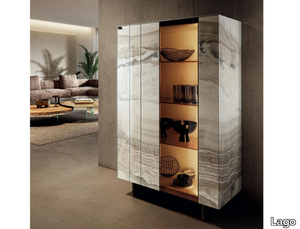 N.O.W. - 1390B - Glass highboard with integrated lighting _ Lago