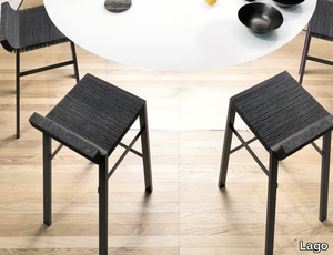 STEPS - High felt stool with footrest _ Lago