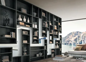 30MM WEIGHTLESS - Divider floating bookcase _ Lago