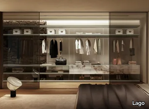 AIR - 1469 - Wood and glass walk-in wardrobe _ Lago