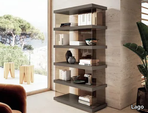 AIR - 2684 - Open wood and glass bookcase _ Lago