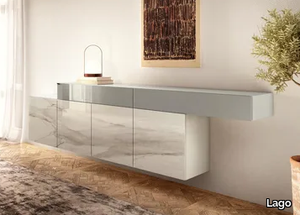 36E8 - 2114 - Suspended glass sideboard _ Lago