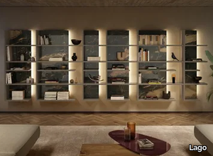 PENTAGRAM - 1456 - Floating glass bookcase _ Lago