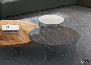 AIR XGLASS - Round coffee table _ Lago