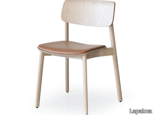 OIVA - Stackable wooden chair with integrated cushion _ Lapalma