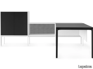 ADD SYSTEM - Sectional HPL office desk with shelves _ Lapalma