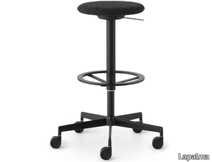 LAB - Height-adjustable fabric stool with castors _ Lapalma