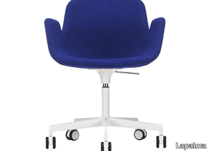 PASS - Height-adjustable fabric office chair with 5-Spoke base _ Lapalma