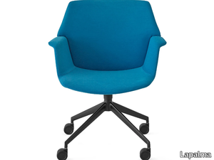 UNO - Swivel fabric office chair with castors with 4-Spoke base _ Lapalma