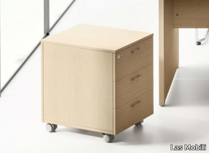 DELTA EVO - Wooden office drawer unit with castors _ Las Mobili