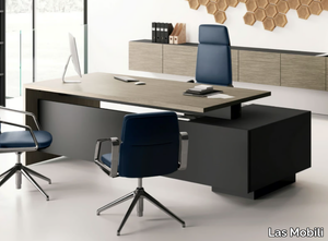 ELITE - Rectangular office desk with cable management _ Las Mobili