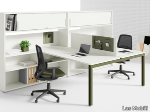 OXI TREND - Sectional office desk with shelves _ Las Mobili