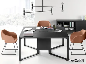 I-MEET - Square meeting table with cable management _ Las Mobili