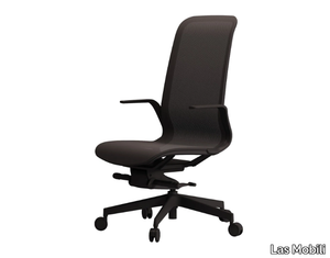 TRAMA - Height-adjustable mesh office chair with armrests _ Las Mobili