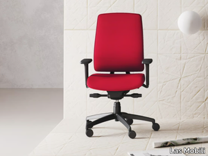 OSCAR - Fabric office chair with castors with 5-Spoke base _ Las Mobili