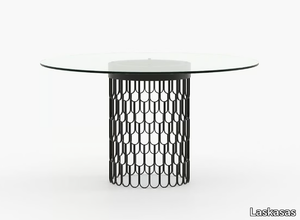 BRENDA - Round glass dining table _ Laskasas