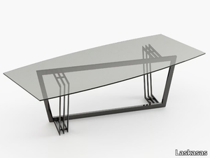 D'ARC - Rectangular glass dining table _ Laskasas