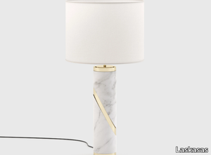 MARTIN - Nero Marquina marble table lamp _ Laskasas