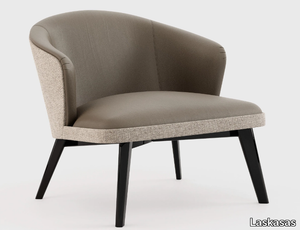 NELLY - Upholstered leather armchair with armrests _ Laskasas