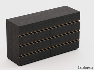 CONNOR - Oak chest of drawers with integrated handles _ Laskasas