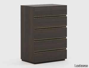 CONNOR - Oak chest of drawers with integrated handles _ Laskasas